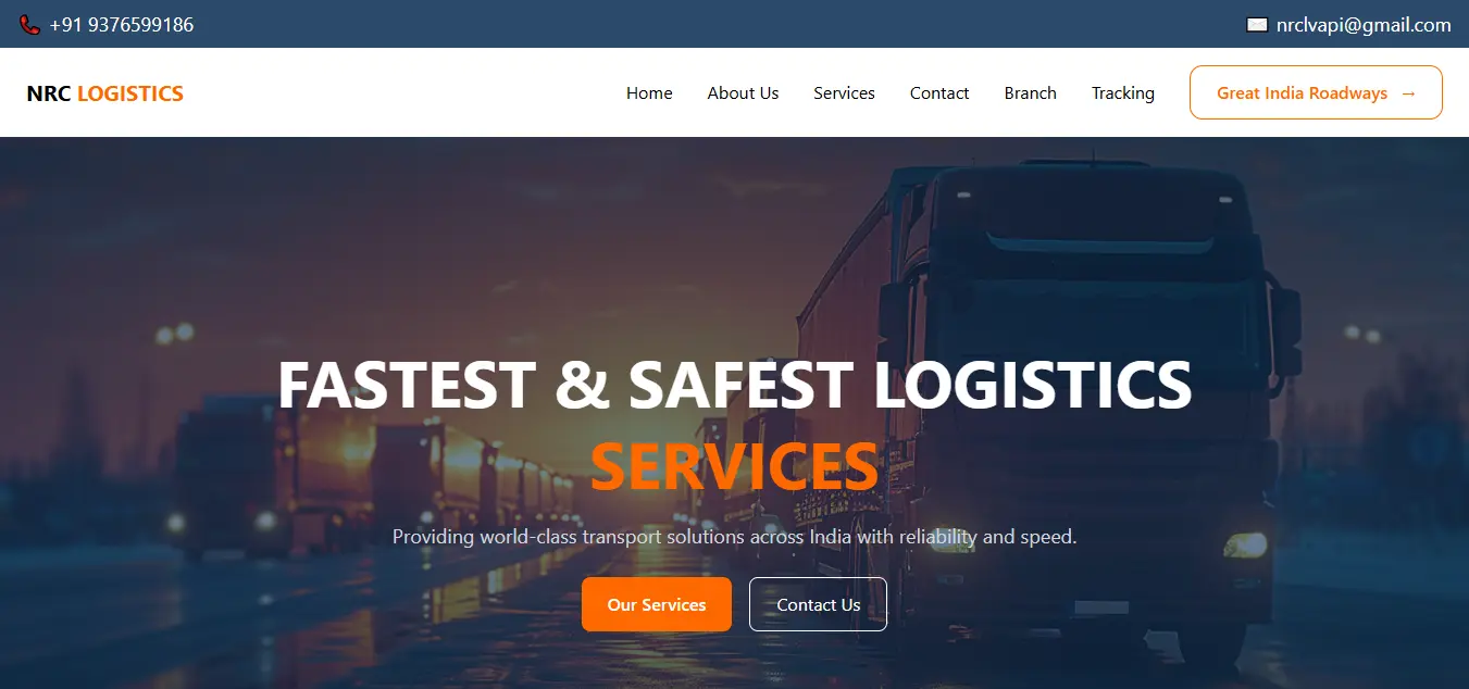 NCR Logistics — Pan-India Transport Dashboard — screenshot
