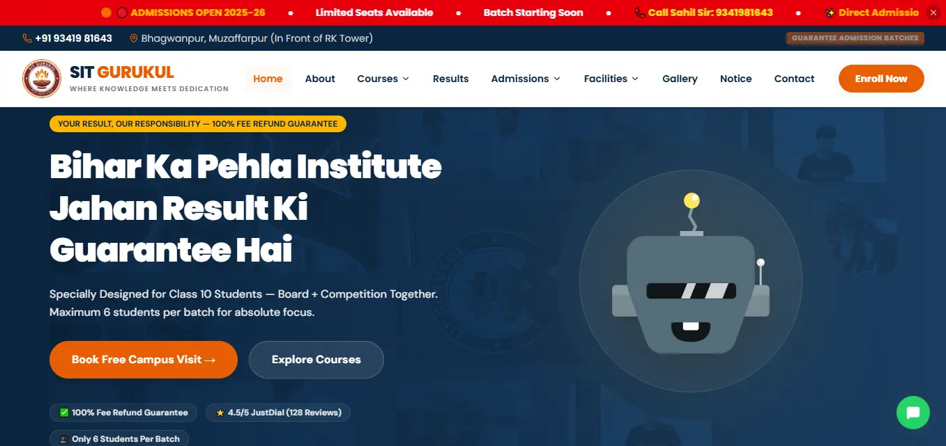 SIT Gurukul — Admission & Scholarship Portal — screenshot